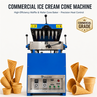 Machine à gaufres semi-automatique professionnelle pour cornets de crème glacée et cornets de café comestibles – Nouveauté très demandée