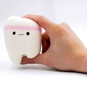 Custom Logo Tooth Shape Stress Ball Soft Squeeze Tooth Stress Relief Toys for Business Promotion - Product Image 2