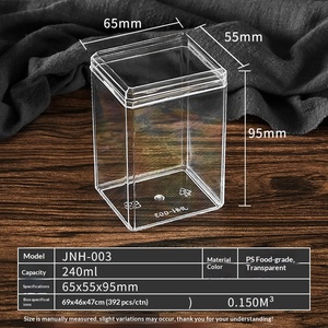 Boîte de rangement carrée multifonctionnelle en plastique transparent avec couvercle, empilable, pour aliments et petits accessoires - Product Image 5