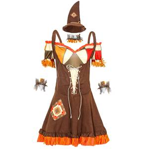 Costume d'Halloween de Clown, Sorcière ou Épouvantail pour Spectacle de Scène du Magicien d'Oz, Fête ou Cosplay - Product Image 2