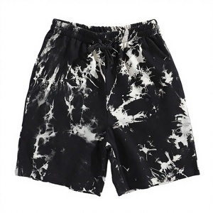 Wholesale Eco-Friendly Casual Summer Men's Mid Waist Floral Tie Dye Print Graphic Outdoor <b>Hip</b> Hop Drawstring Cotton Shorts - Product Image 3