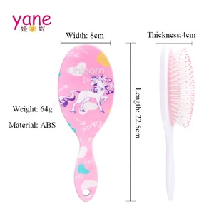 Brosse à cheveux coussin colorée en silicone, arc-en-ciel, <span class=keywords><strong>licorne</strong></span>, Airbag, peigne ABS pour bébé - Product Image 2