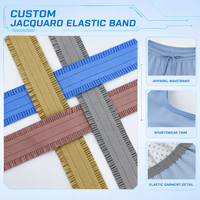 Bande élastique en polyester jacquard écologique personnalisée de 5 cm pour les ceintures de vêtements et les vêtements de sport |   Sangle élastique tissée