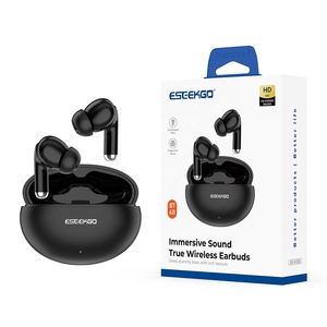 Écouteurs sans fil ESEEKGO EB-W05B avec écran numérique 6.0, réduction de bruit ENC, son stéréo HD, commande tactile, étui de charge compact - Product Image 6