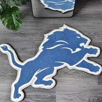 3d Blue Lion Tapis Artistique Décoration Maison Salon Tapis Personnalisé Tissé Tapis Tricoté