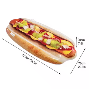 Matelas de <span class=keywords><strong>piscine</strong></span> gonflable en PVC au design original pour la dérive en forme de hot-dog et les divertissements aquatiques - Product Image 3