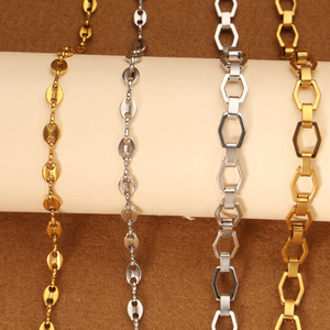 Permanente Schmuck ketten Wasserdichter Edelstahl 18 Karat vergoldet hand gefertigte klobige Kette für Männer Frauen Halskette Armband - Product Image 3