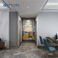 Vente en gros, motif personnalisé, jolis carreaux muraux, mosaïque de verre, peintures murales pour salon, salle de bain