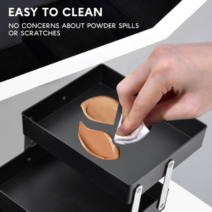 Valigetta Professionale per Trucco a 6 Scomparti, Organizzatore in Alluminio per Prodotti per Unghie, Beauty Case di Grande Capacità per <span class=keywords><strong>Truccatori</strong></span> e Saloni - Product Image 4