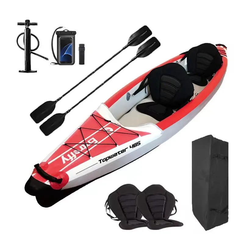 Kayak de pesca grueso resistente al desgaste, kayak plegable portátil, kayak para 1 persona para pescar
