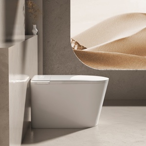 CE CUPC WC intelligent monobloc avec couvercle à ouverture automatique, chasse d'eau à capteur de pied et bidet à chauffage instantané, WC intelligent allongé et moderne - Product Image 1