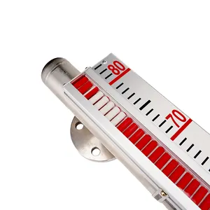 Magnetic Flap Level Gauge 4-20mA Glass Fuel Oil Water Tank Level Meter Gauge Liquid Level Flow Meter