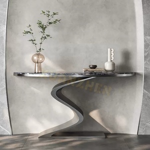 Muebles <span class=keywords><strong>de</strong></span> Sala <span class=keywords><strong>de</strong></span> Estar Xuanzhen, <span class=keywords><strong>Mesas</strong></span> <span class=keywords><strong>de</strong></span> Consola <span class=keywords><strong>de</strong></span> Mármol, Mesa <span class=keywords><strong>de</strong></span> <span class=keywords><strong>Entrada</strong></span> <span class=keywords><strong>de</strong></span> Acero Inoxidable Dorado, <span class=keywords><strong>Mesas</strong></span> <span class=keywords><strong>de</strong></span> Consola <span class=keywords><strong>de</strong></span> <span class=keywords><strong>Entrada</strong></span> <span class=keywords><strong>Modernas</strong></span> <span class=keywords><strong>de</strong></span> Lujo - Product Image 4