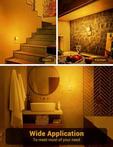 Lámpara Nocturna LED Moderna de 0.3W con Sensor de Luz Anaranjada, Enchufable, Sin Luz Azul, para Niños, para Dormitorio - Product Image 5