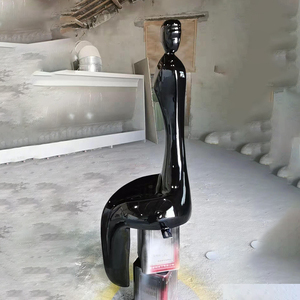 Hiện Đại Màu Đen sợi thủy tinh tượng lớn trong nhà ngoài trời trang trí con người-hình thức nghệ thuật điêu khắc hiện đại nghệ thuật thủ công - Product Image 2