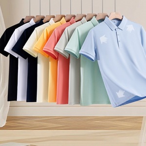 Men's Cotton Oxford <b>Polo</b> Shirt Summer Breathable Short Sleeve Workwear Custom Embroidered Collar Thin Fit - Product Image 1