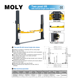 MOLY Movable <strong>Car</strong> Lift Factory Price <strong>Manual</strong> Release Electro-hydraulic Hydraulic <strong>Car</strong> <strong>Jack</strong> Lift - Product Image 4