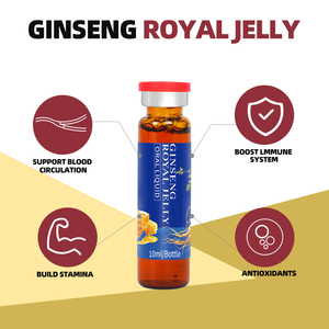 Ginseng naturel premium et <span class=keywords><strong>gelée</strong></span> <span class=keywords><strong>royale</strong></span>, liquide oral, booster d'énergie, soutien immunitaire, complément haute concentration, 10 ml par flacon, OEM - Product Image 3