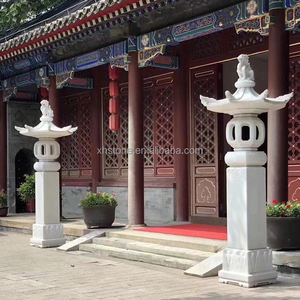 Grande lampe Led de bouddha en pierre de marbre naturelle, décoration du Temple, Design, lanterne avec extérieur - Product Image 2