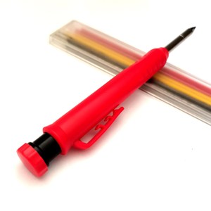 <span class=keywords><strong>Marqueur</strong></span> à trous profonds en plastique, crayons de menuisier mécanique, 2.8mm, rouge, noir, Construction, constructeur, 1 pièce - Product Image 4