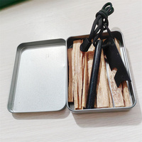 Kit de survie pour allumer le feu avec des bâtonnets de bois gras 100% naturels, allume-feu de camping avec bois gras pour la randonnée en plein air