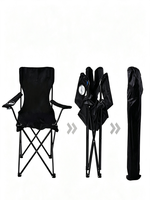 Chaise de camping pliable portable avec porte-gobelet, chaise d'extérieur légère et pliable pour le camping, les pique-niques, la plage et les voyages