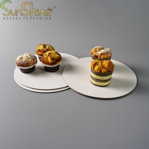 Plateaux à gâteau blancs de 3 mm avec logo personnalisé, plateaux à gâteau ronds de 12 pouces, vente en gros - Product Image 4