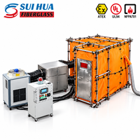 Habitat de soudage portable ATEX pour la maintenance dans les zones dangereuses avec panneaux en fibre de verre et contrôle de pression positive