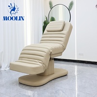 Table de massage électrique MOOLIN 3 moteurs, lit de beauté réglable, chaise pour extensions de cils en cuir PU, silencieuse, pour salon, hôtel, usage commercial, salon de beauté