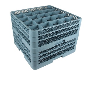 Cesta para lavavajillas <span class=keywords><strong>de</strong></span> cocina comercial con 25 compartimentos, bandeja <span class=keywords><strong>de</strong></span> plástico para lavavajillas, estante completo para copas <span class=keywords><strong>de</strong></span> vino tinto - Product Image 3