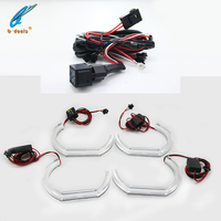 Feux LED super lumineux de style M4 en forme de C, en acrylique cristal, Angel Eyes DTM Halos pour BMW E53 E60 E70 E82 E87 E90 E92 F10 F30 E36 E46