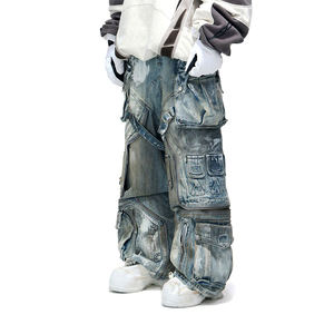 DiZNEW Bolsillos utilitarios a medida y Sistema de Correa Diseñado Estilo urbano funcional Ropa de moda Jeans Fabricante Jeans para hombres - Product Image 3