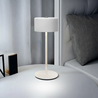 Lampe de table moderne DC 5v LED avec corps en ABS et abat-jour en métal lumière de salle de lecture à la mode à piles CCT 3 couleurs