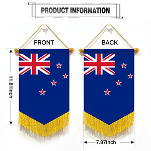 Wholesale <b>Mini</b> Pennant Car Flags New Zealand Wall Decor Small Ornaments Hanging Digital Printing Satin Material - Product Image 5