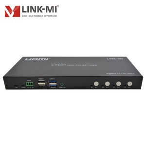 Commutateur HDMI USB 4x1 4K60Hz, commutateur vidéo 4 ports avec <span class=keywords><strong>extracteur</strong></span> <span class=keywords><strong>audio</strong></span> par raccordement RS232 - Product Image 4