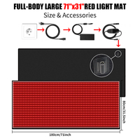 Couverture de luminothérapie LED infrarouge grand format 660nm+850nm avec minuterie et variation d'intensité pour salon et domicile, lit de luminothérapie corporelle complète, couverture de luminothérapie rouge
