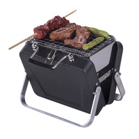 Vente chaude Camping En Plein Air Pique-Nique BBQ Partie Pliant Barbecue Grill Alimentaire Charbon De Bois Mini Portable Balcon En Acier Inoxydable Poêle