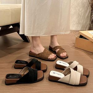 Sandales tendance à plateforme épaisse et à lanière croisée, confortables pour femmes, à porter au quotidien, chaussures polyvalentes pour l'extérieur - Product Image 1