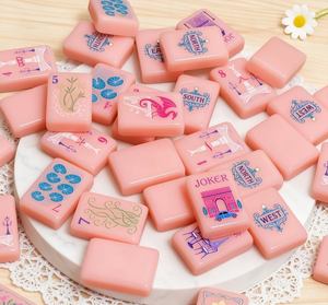 Tuiles <span class=keywords><strong>de</strong></span> Mahjong en Acrylique Rose Solide, Écologiques et Durables, <span class=keywords><strong>de</strong></span> Luxe et Colorées, pour <span class=keywords><strong>Jeu</strong></span> <span class=keywords><strong>de</strong></span> Société Américain, Idéal pour Enfants et Famille, Vente en Gros - Product Image 4