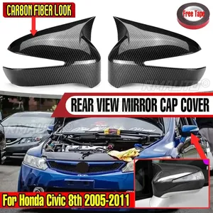 ฝาครอบกระจกมองข้างรถยนต์ 2 ชิ้น สำหรับ Honda Civic รุ่นที่ 8 ปี 2005-2011 ชุดแต่งฝาครอบกระจกมองหลัง - Product Image 1