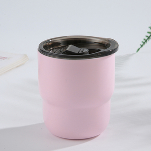 Taza de Café Aislada de Acero Inoxidable 304 Blanca DF de 255 ml con Tapa, Taza Portátil para Beber al Aire Libre y Acampar, Precio de Fábrica al por Mayor - Product Image 5