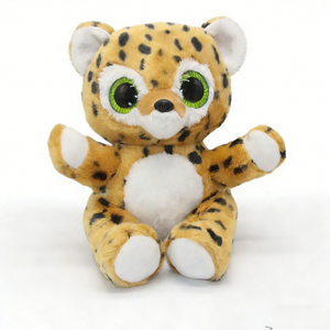 customized <b>Cute</b> Leopard Plush Toy Soft Faux Fur Stuffed Animal Cartoon 3D Shape Kids Gift - Product Image 1