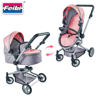 Poussette et landau multifonction 2-en-1 Dollri Starri Instagram Hot avec berceau réglable et poignée – Poussette de luxe pour poupées