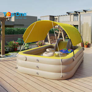 Top One été 2.1M 2.6M 3.05M surdimensionné épaissi amusant famille piscine gonflable avec pare-soleil - Product Image 3
