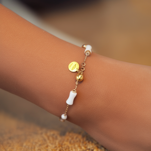 Fine <b>Beaded</b> <b>Bracelet</b> 316L Stainless Steel PVD <b>Gold</b> Plating Sustainable Resistant Jewelry for Women - Product Image 3