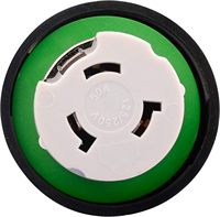 Adaptador de Corriente para RV de 50 Amperios a 110 Voltios, Conector con Bloqueo NEMA 5-15P/NEMA SS2-50R, Verde, Hecho en China