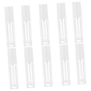 Tubes de brillant à lèvres ronds de 6 ml avec bouchon à vis, grande capacité, rose, blanc, noir, brillant à lèvres vide, grand applicateur, sérigraphie, cosmétique - Product Image 1