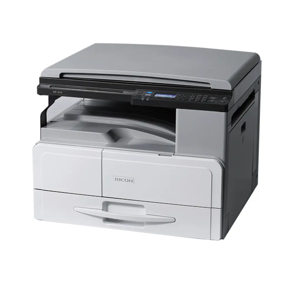 ใหม่ RICOH เครื่องถ่ายเอกสารเครื่องถ่ายเอกสาร MP 2014 สำนักงานสีดำและสีขาว Photocopy Machine เครื่องถ่ายเอกสาร