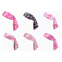 Nouveau style de bandeau rose pour femmes, motif ruban, pour la sensibilisation à la santé mammaire, idéal pour le sport, le yoga et comme accessoire décoratif