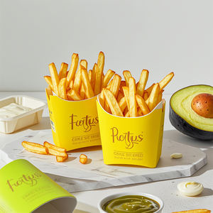 Conteneur à emporter personnalisé pour salade <span class=keywords><strong>bento</strong></span> Boîte de hamburger à emporter en papier Emballage alimentaire pour frites pour fast-food - Product Image 1